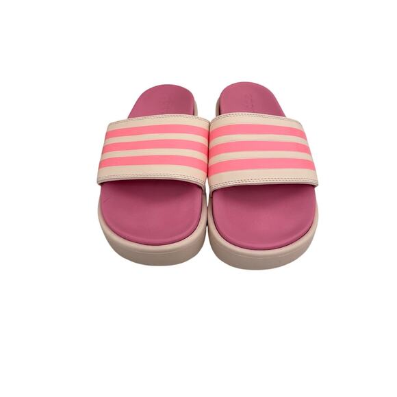 Adidas Shoes Adilette Pink Platform Slides Sandals Size Women's 6 - Picture 2 of 5